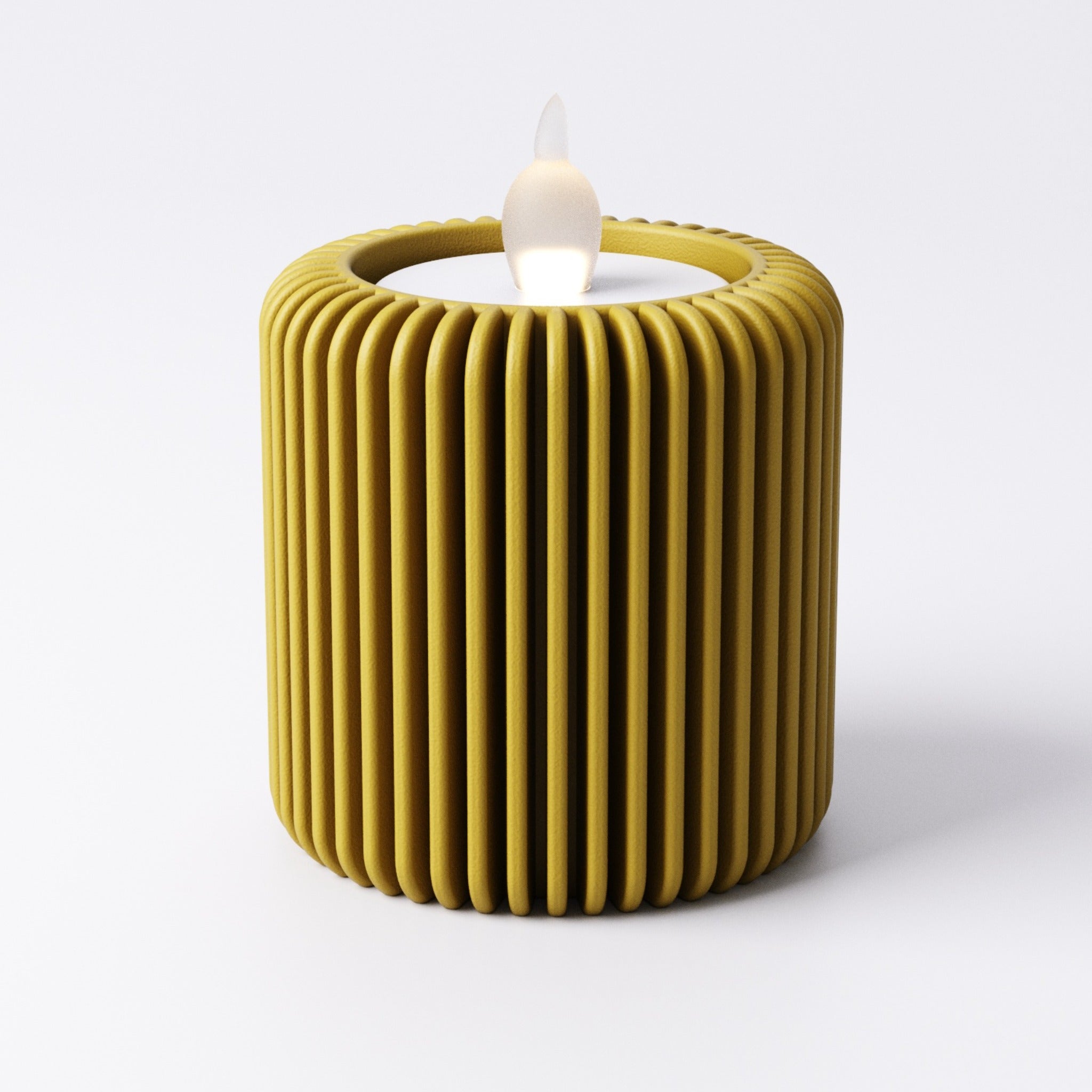 Fin tealight holder, styled with home decor accessories