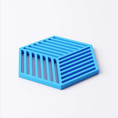 Geometric Coasters | Set with Holder | Pack of 4 Hexagon Drink mat | Coffee Table