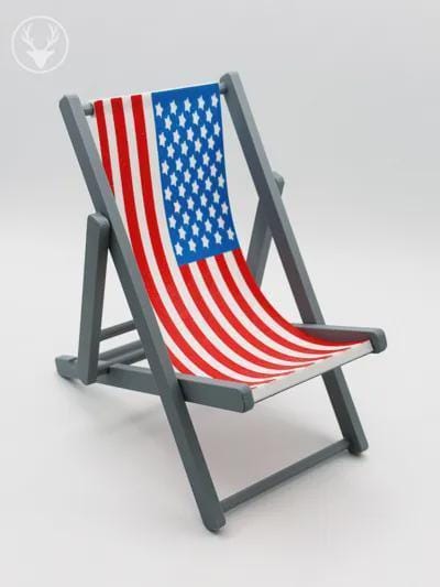 Union jack | deck chair | phone holder | mobile stand for desk | red white blue