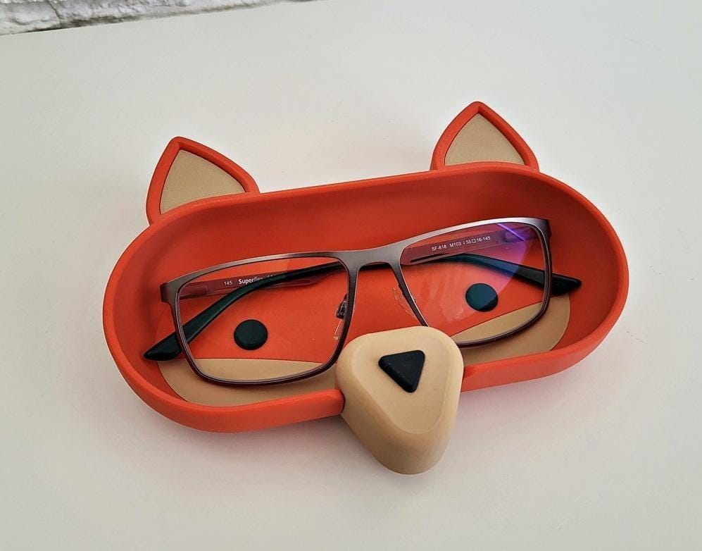 Woodland animal glasses holder: cute desk tray for kids