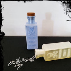 Poison bottles prop set of 4 witches halloween decor uk made