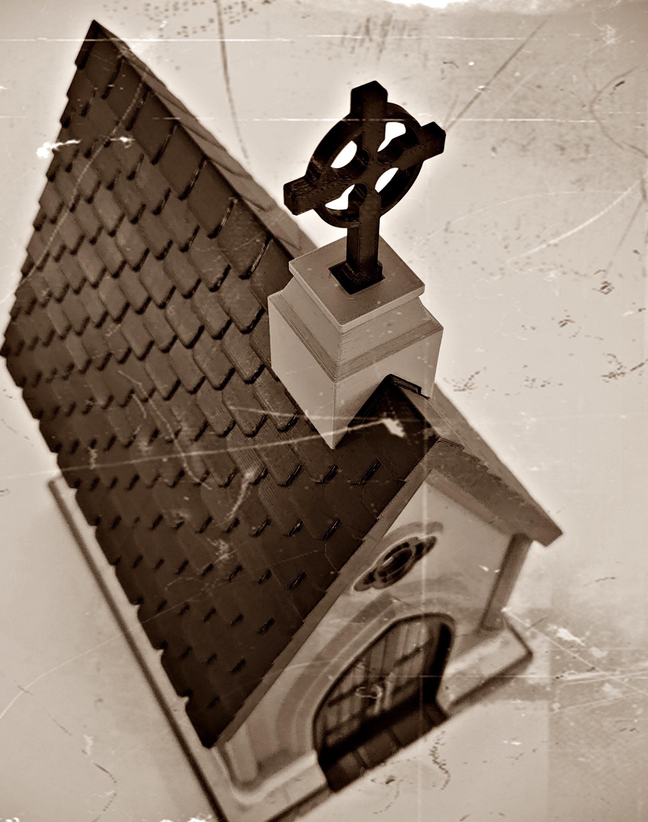 Gothic church treat jar halloween lightbox spooky decor uk made