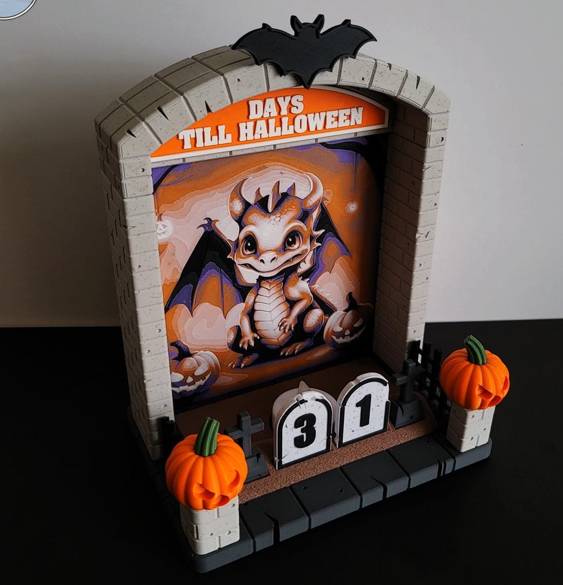 Tombstone halloween countdown | spooky decor | uk made