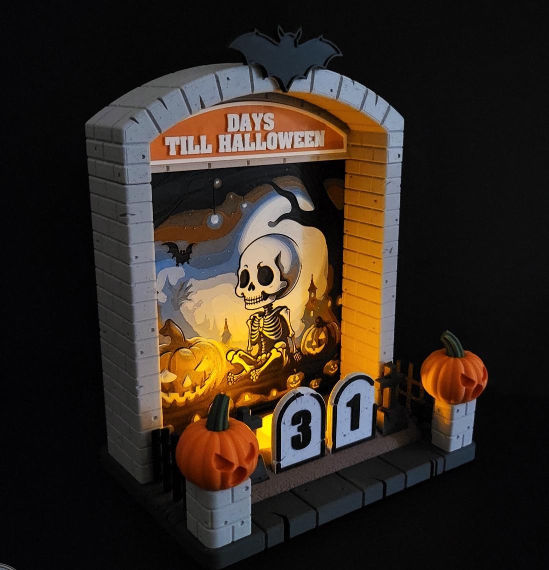 Tombstone halloween countdown | spooky decor | uk made