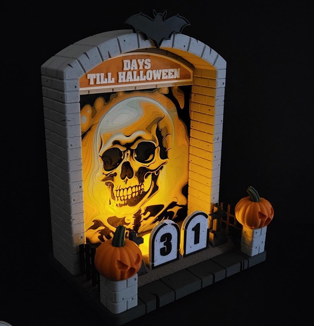 Tombstone halloween countdown | spooky decor | uk made