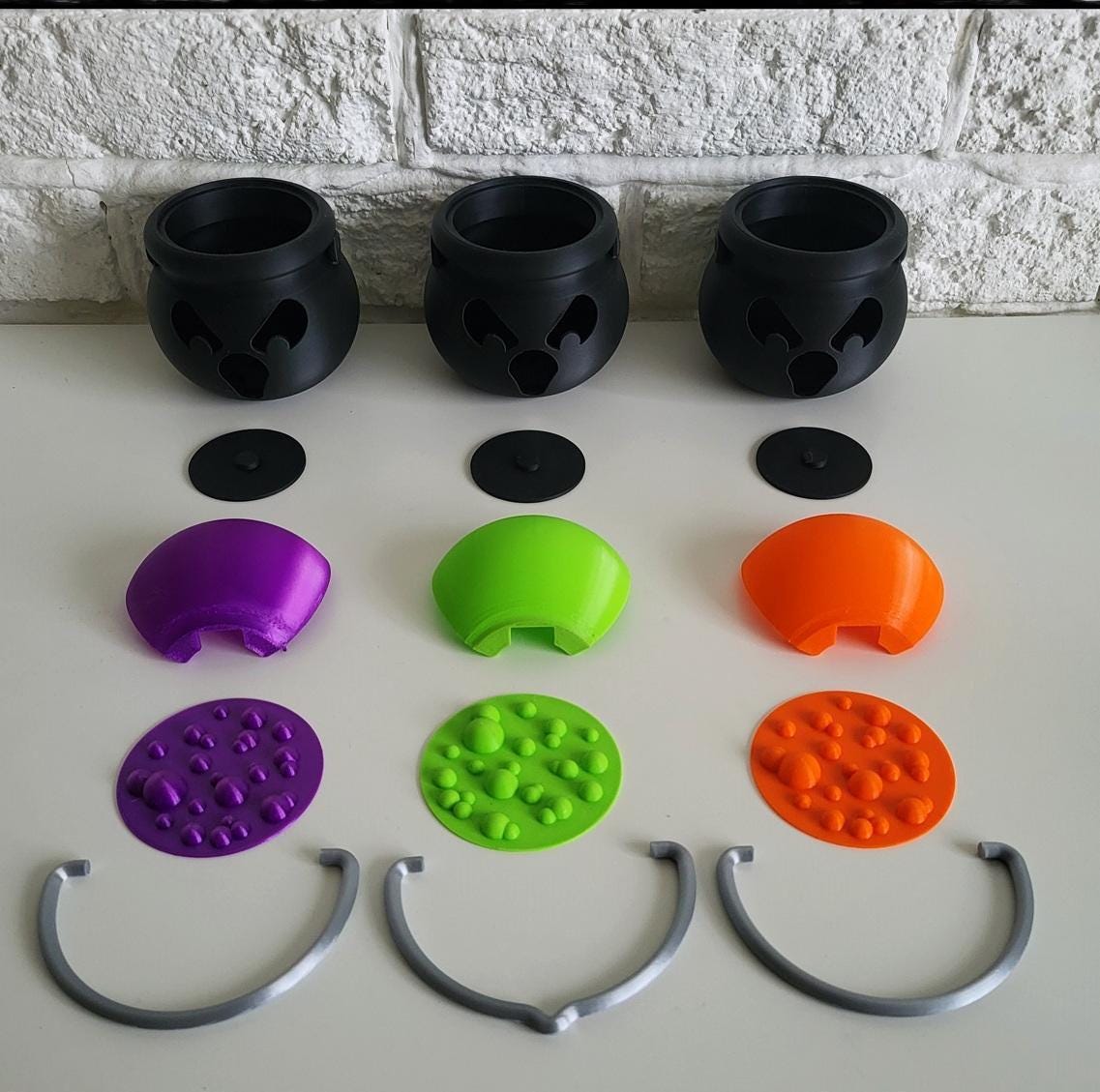 Halloween cauldron tealight | spooky decor | uk made