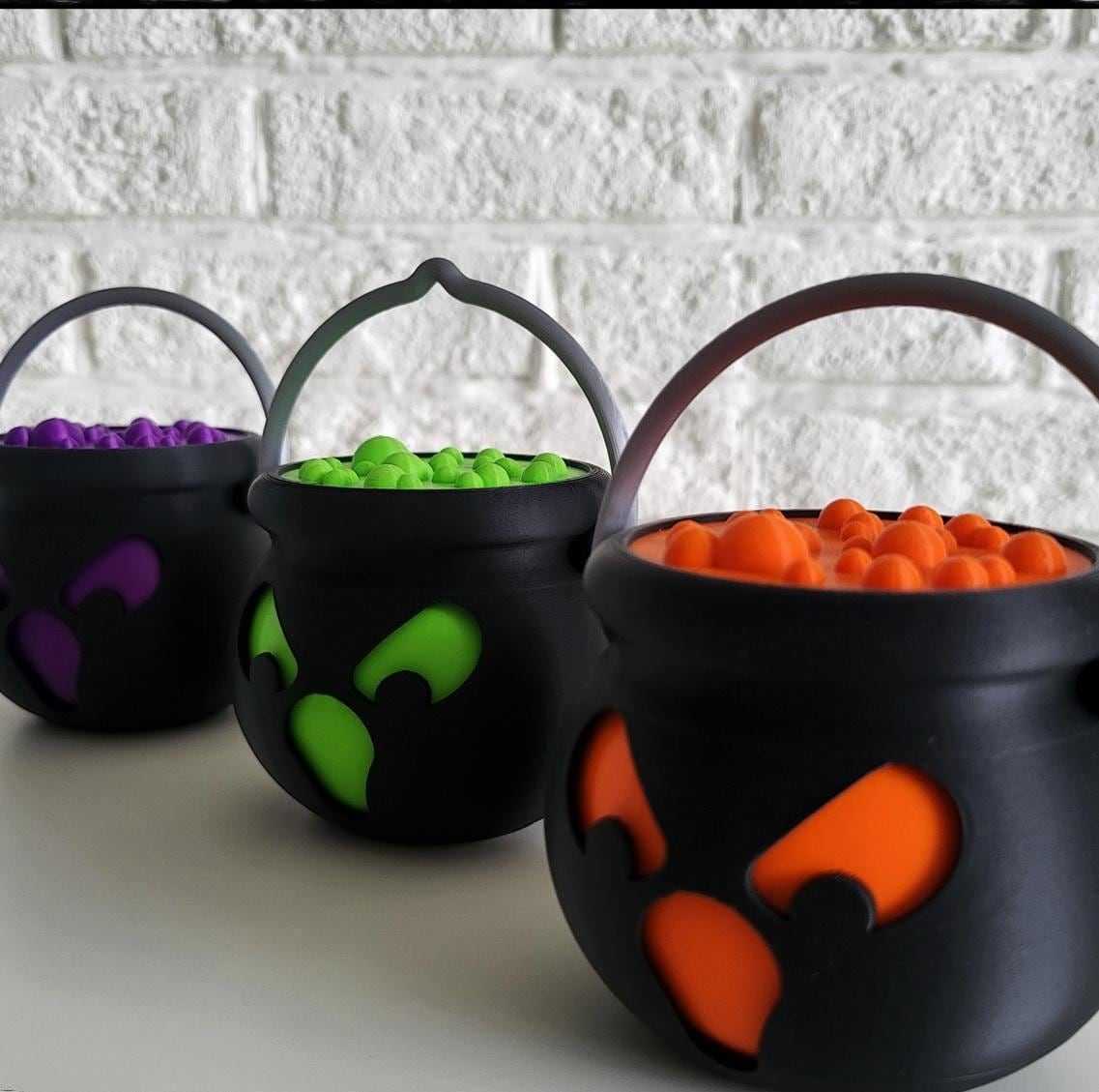 Halloween cauldron tealight | spooky decor | uk made