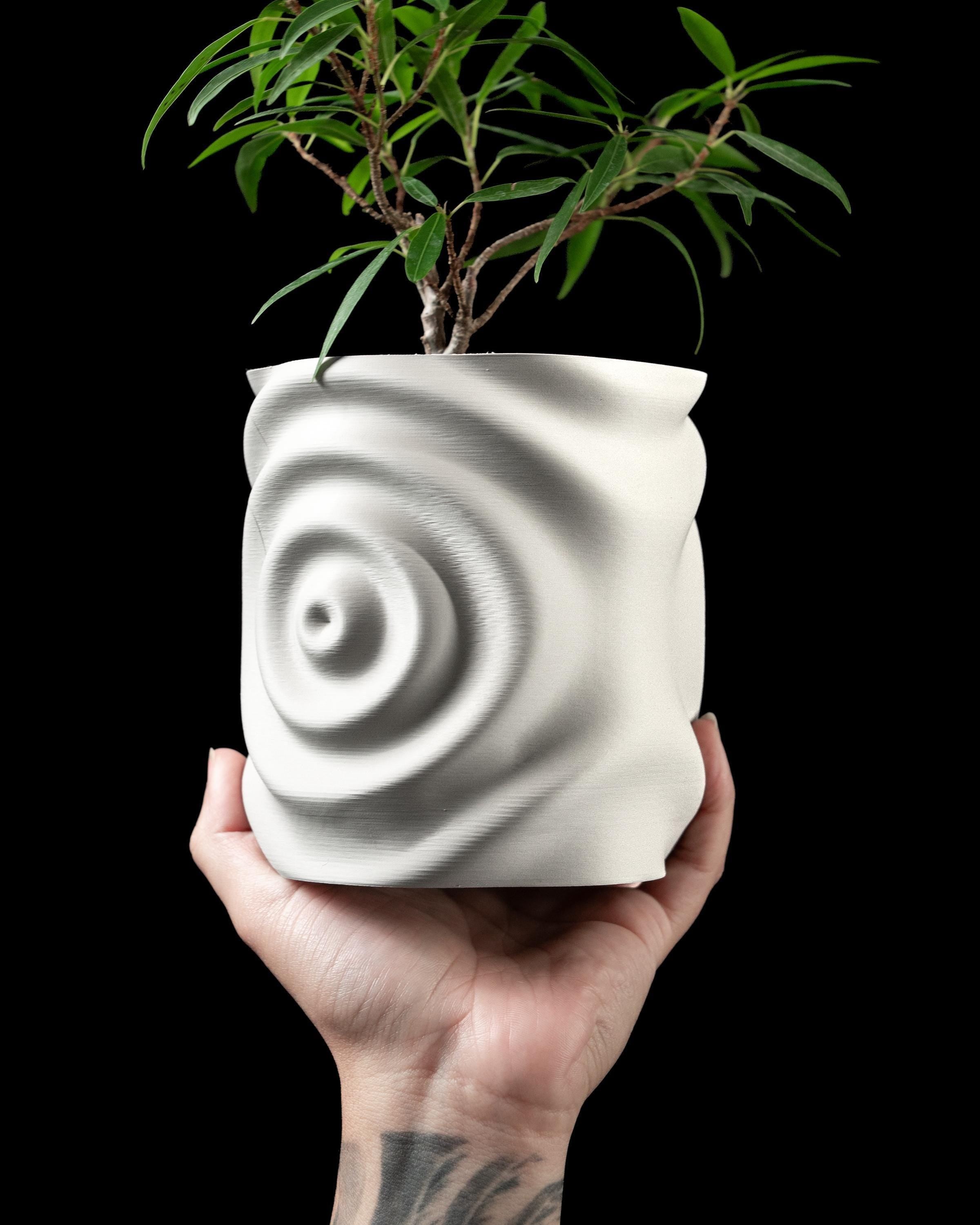 3d printed waterdrop planter: unique modern design with drip tray