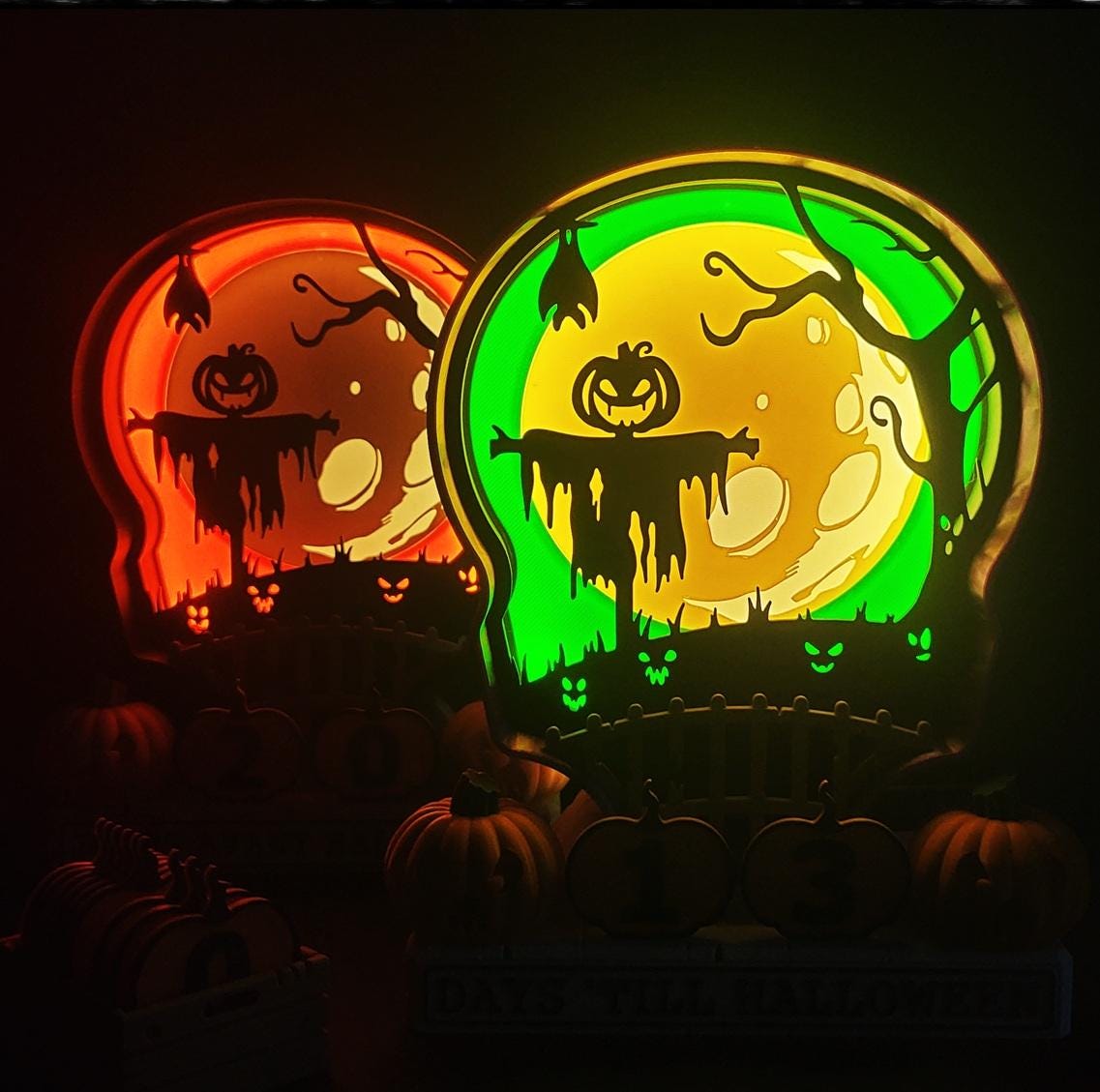 Scarecrow halloween countdown | spooky decor | uk made