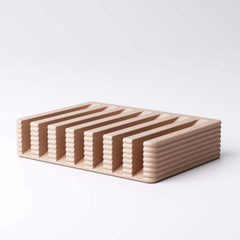 Modern ribbed soap dish | self-draining tray | bathroom kitchen sink | minimalist design | 3d printed