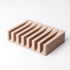 Modern ribbed soap dish | self-draining tray | bathroom kitchen sink | minimalist design | 3d printed