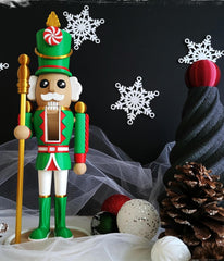 Large christmas nutcracker figure | traditional festive soldier | movable mouth | xmas decoration