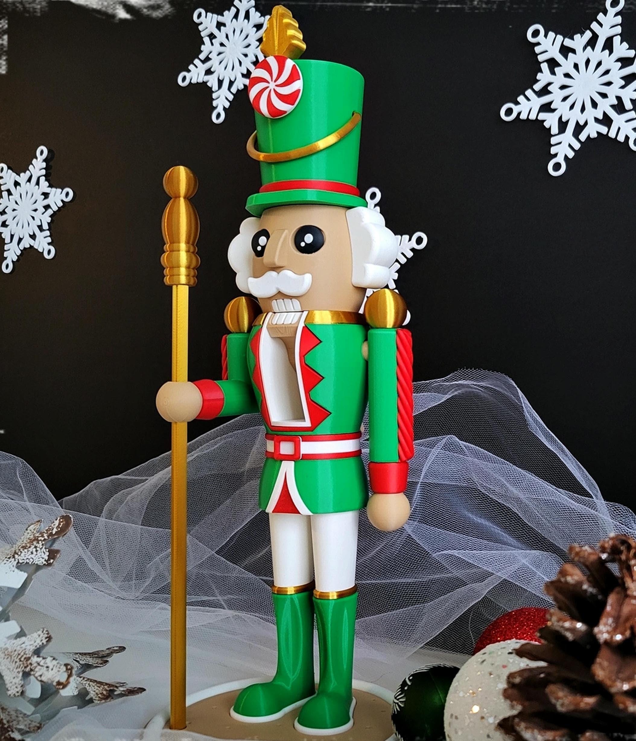 Large christmas nutcracker figure | traditional festive soldier | movable mouth | xmas decoration