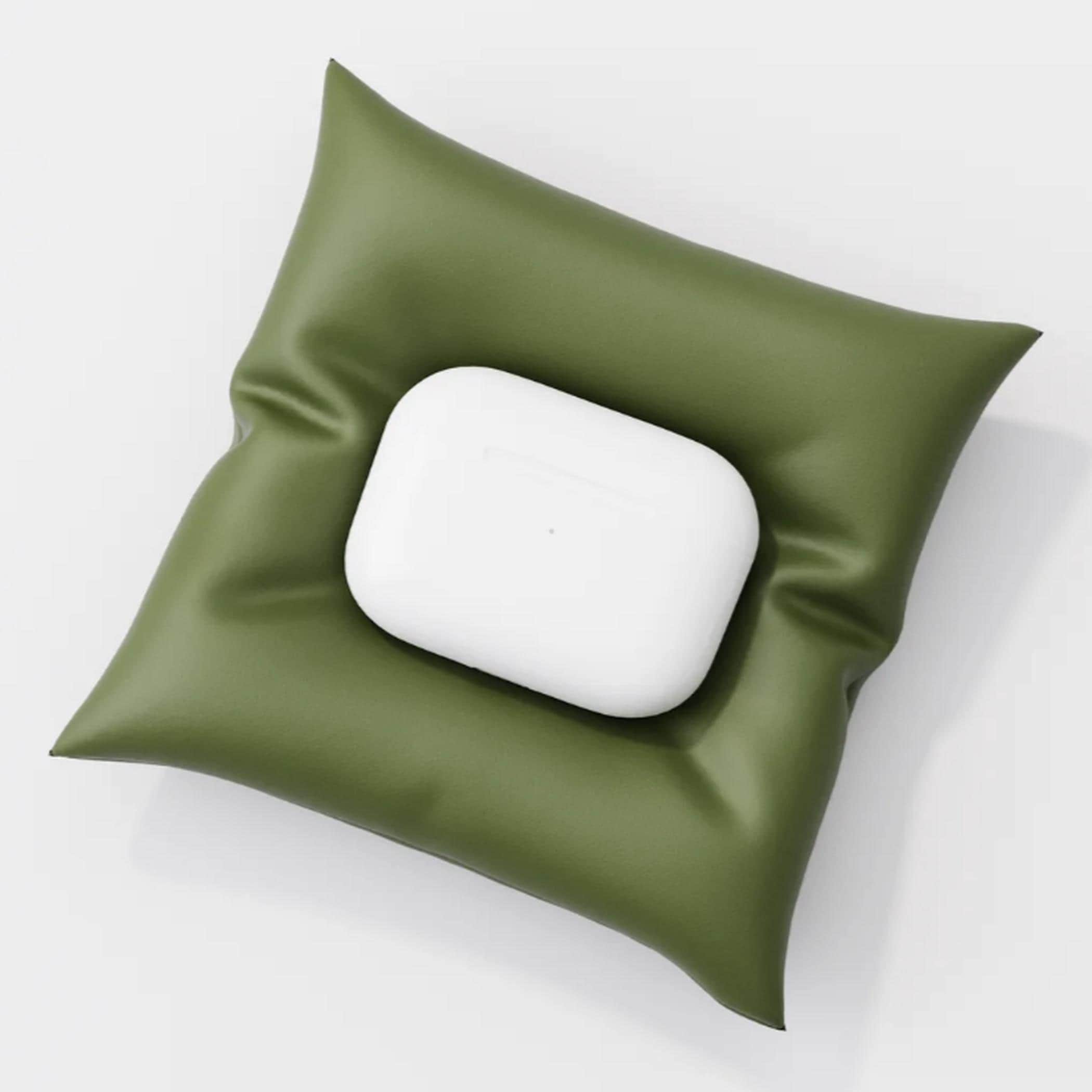 Cushion desk tidy | designed for airpod pro case | minimalist pillow earbud holder