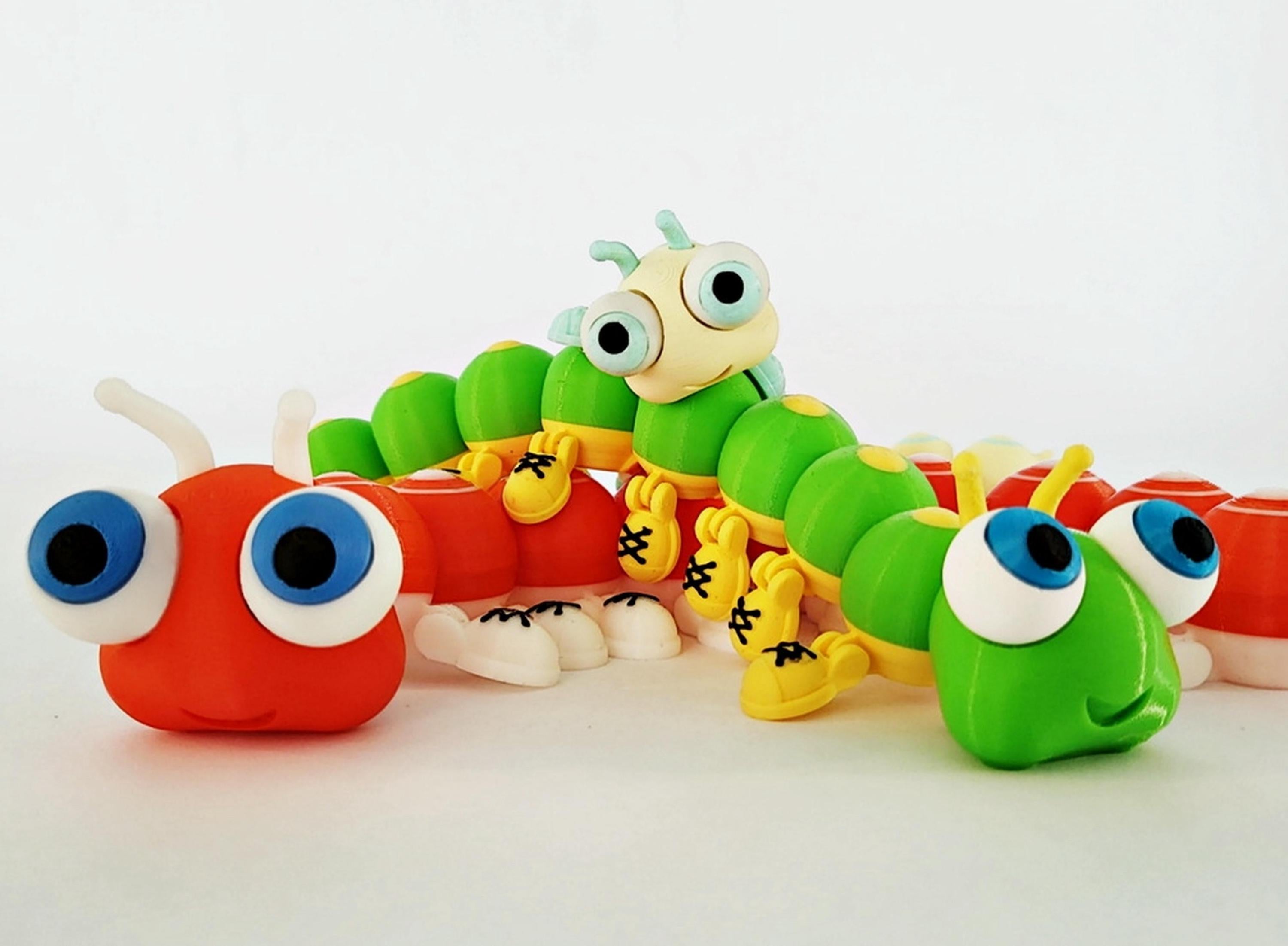 Multicoloured articulated caterpillar | fidget toy | coloured centipede | desk buddy | purple sensory
