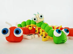 Multicoloured articulated caterpillar | fidget toy | coloured centipede | desk buddy | purple sensory
