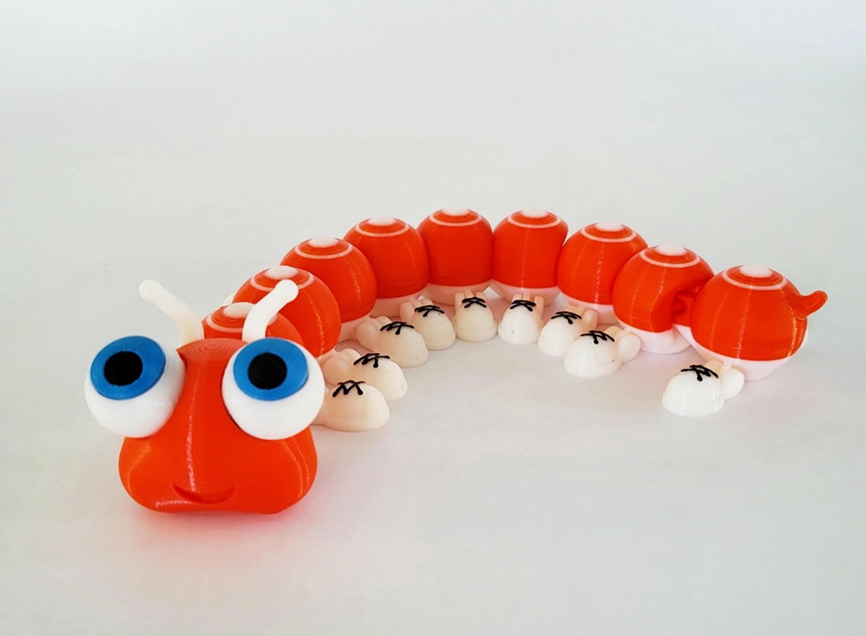 Multicoloured articulated caterpillar | fidget toy | coloured centipede | desk buddy | purple sensory