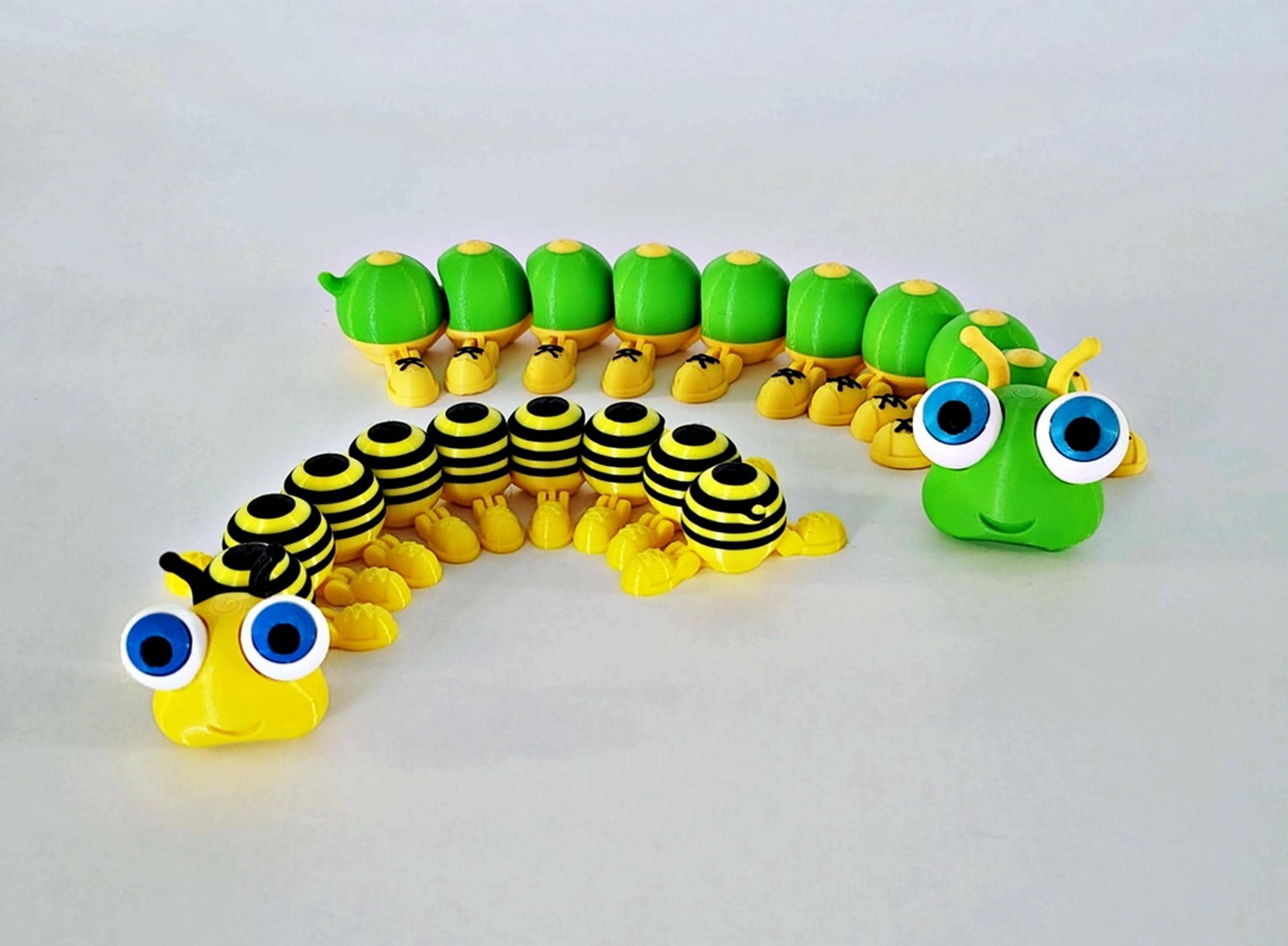 Multicoloured articulated caterpillar | fidget toy | coloured centipede | desk buddy | purple sensory