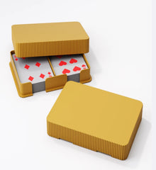 Ribbed playing card box | modern storage case |  1, 2, or 3 decks | personalised gift