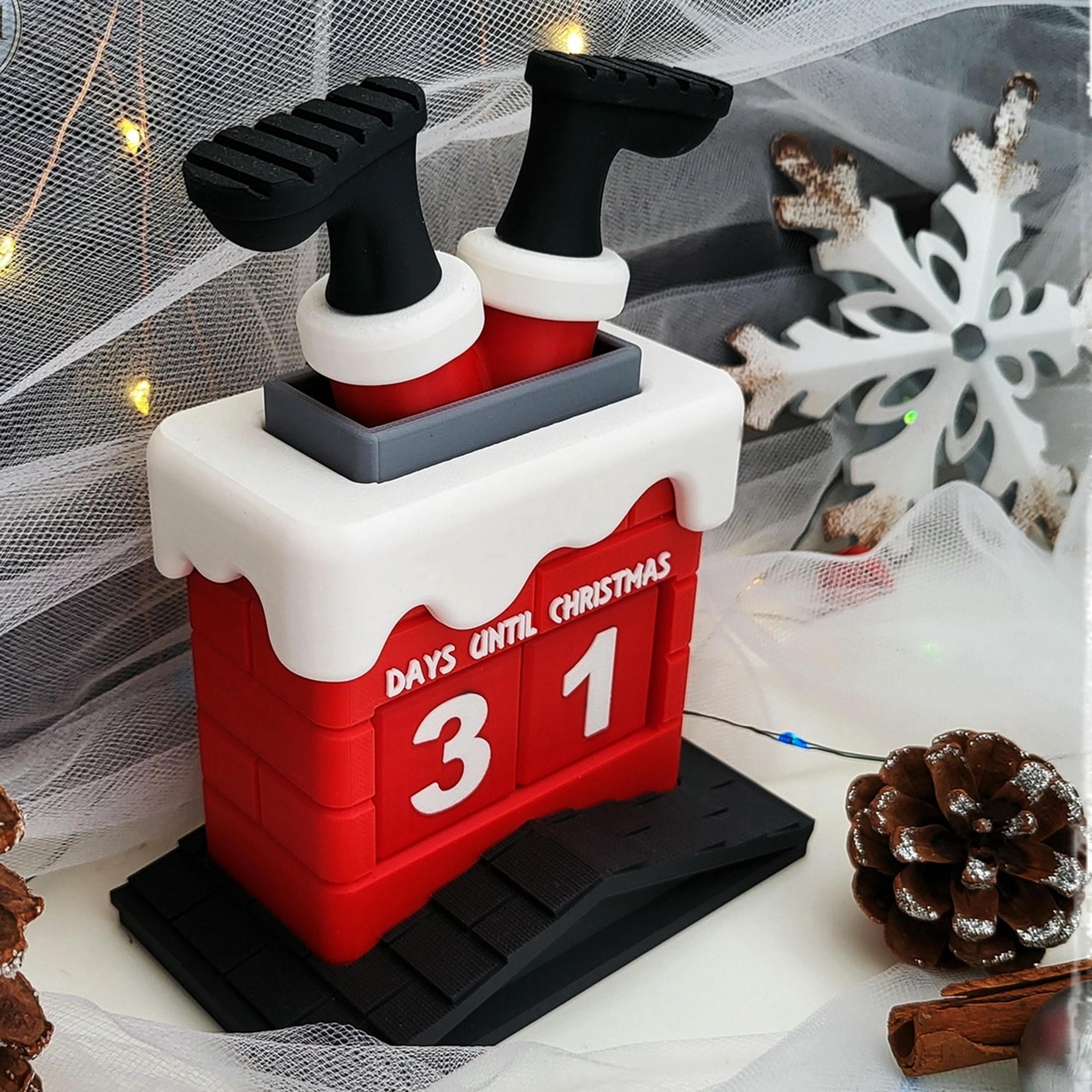 Red Santa Chimney Christmas Countdown | Festive Family | Advent Calendar | Days to Xmas