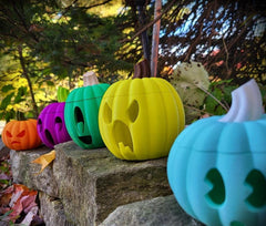 Halloween pumpkins set of 5 colourful autumn decor uk made