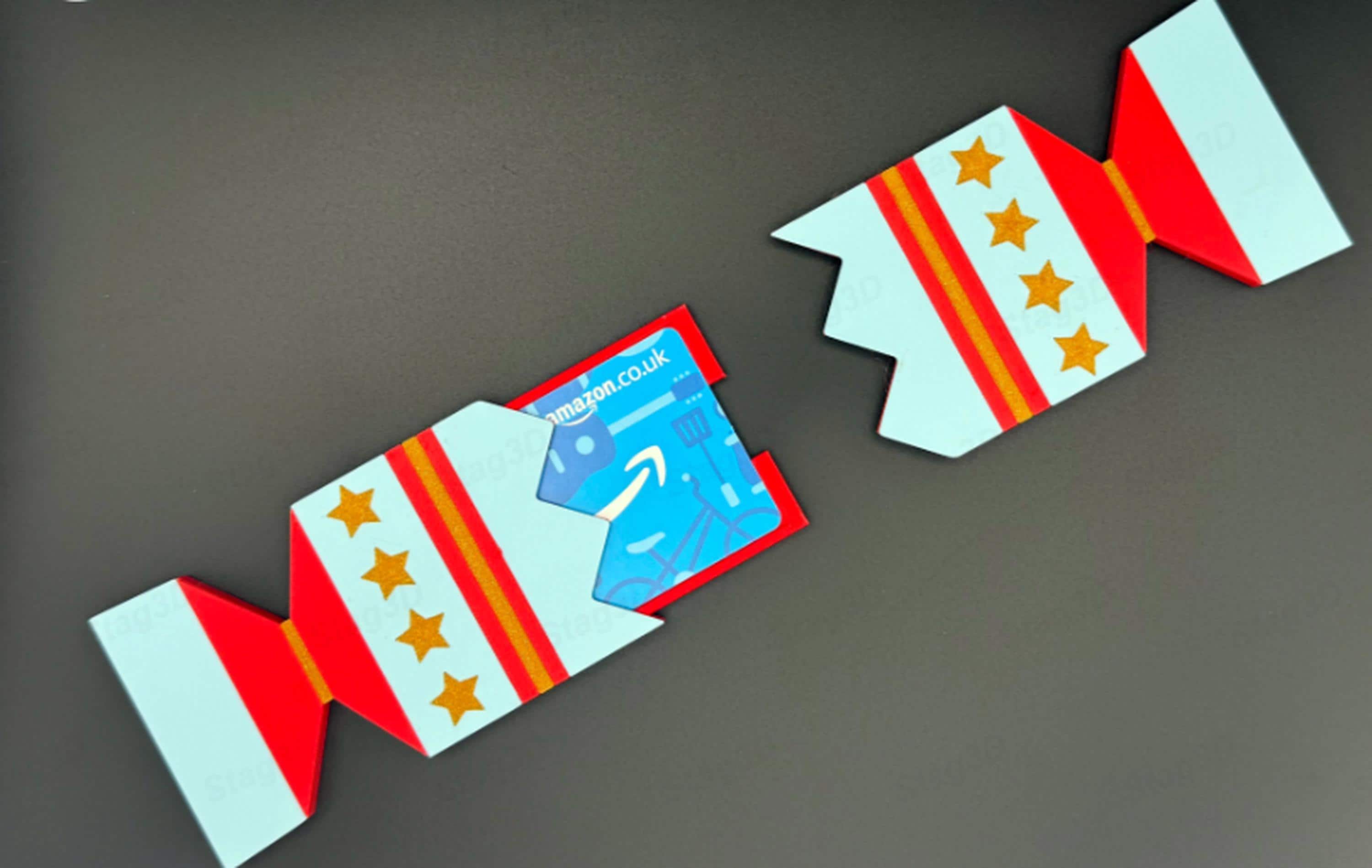 3 pack | Christmas Cracker Gift Card Holder | A Fun & Reusable Way to Present Vouchers and Money