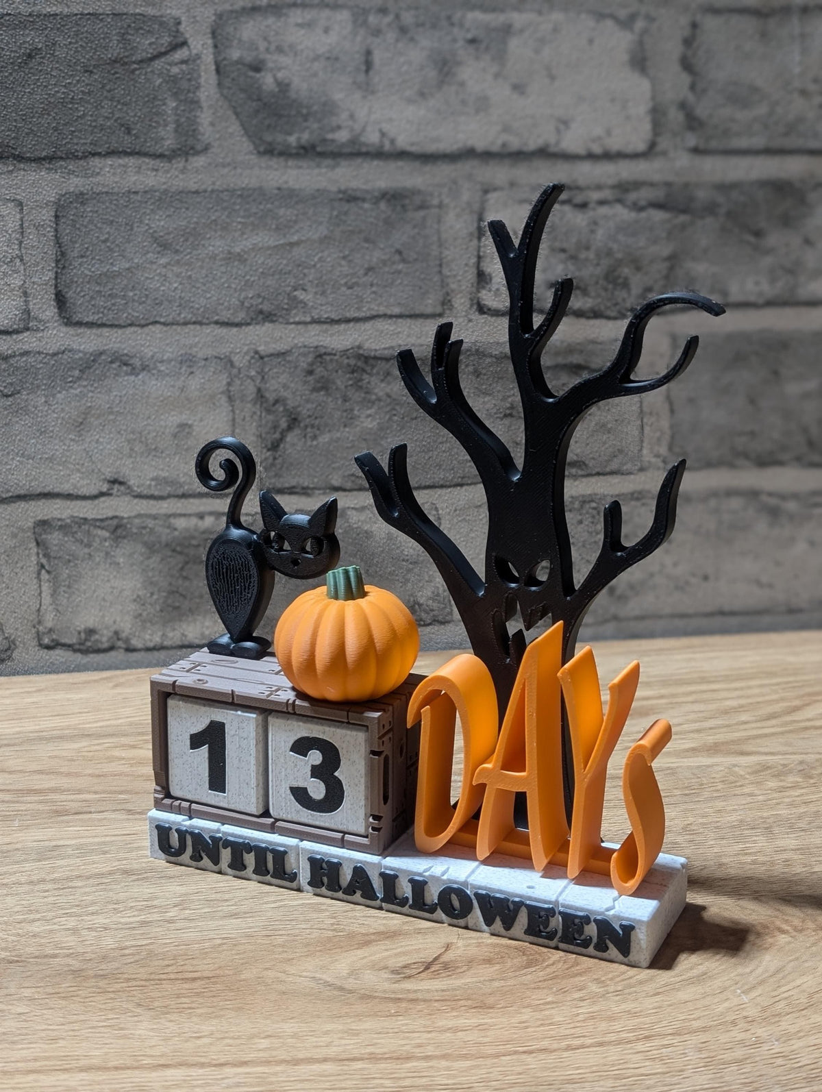 Halloween countdown calendar | spooky decor | seasonal decoration | black cat | days until