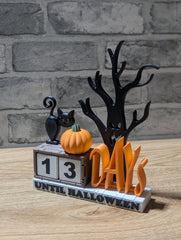 Halloween countdown calendar | spooky decor | seasonal decoration | black cat | days until