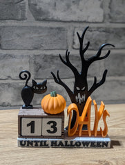 Halloween countdown calendar | spooky decor | seasonal decoration | black cat | days until