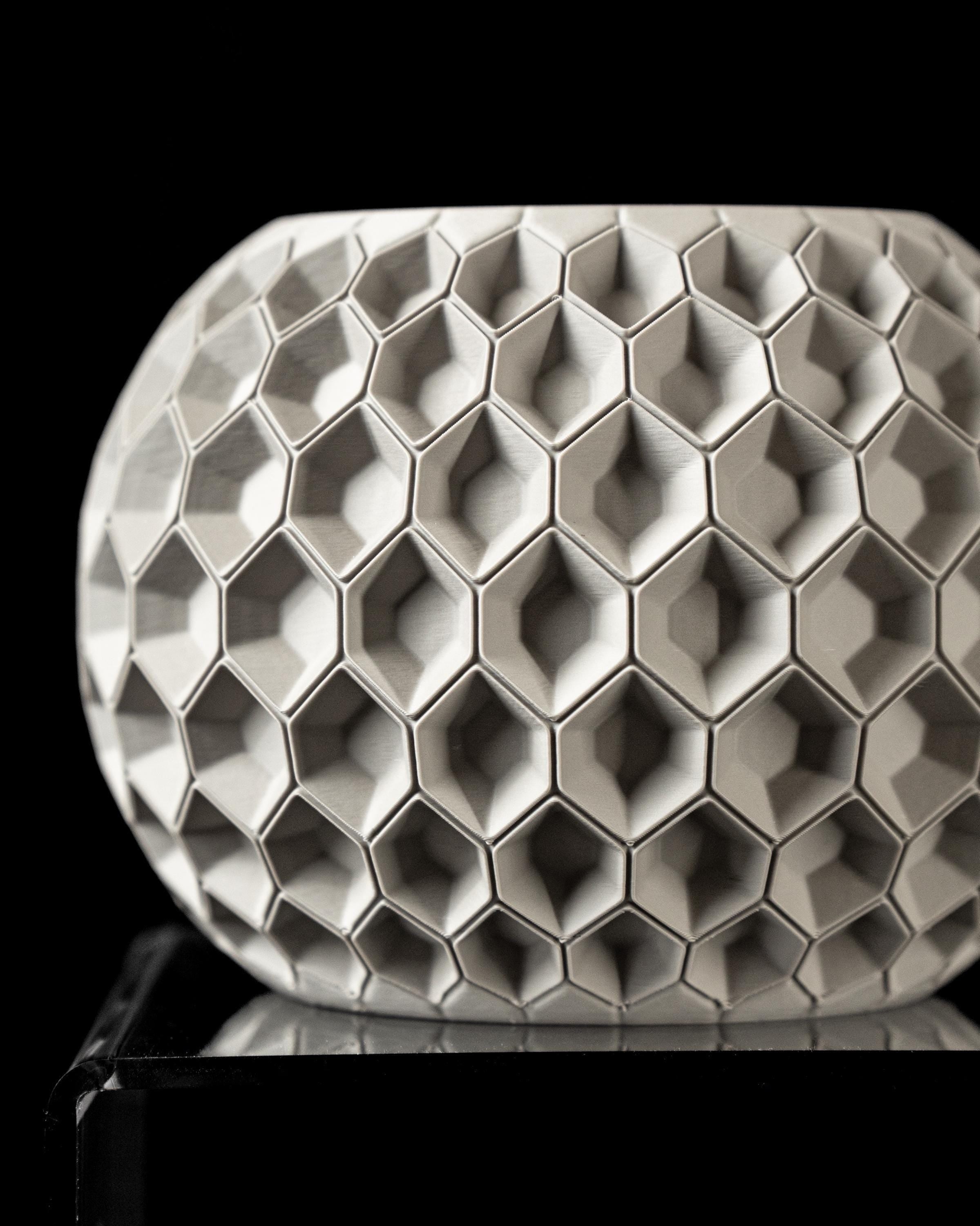 Modern planter pot with tray hexagon indoor plant pot uk made