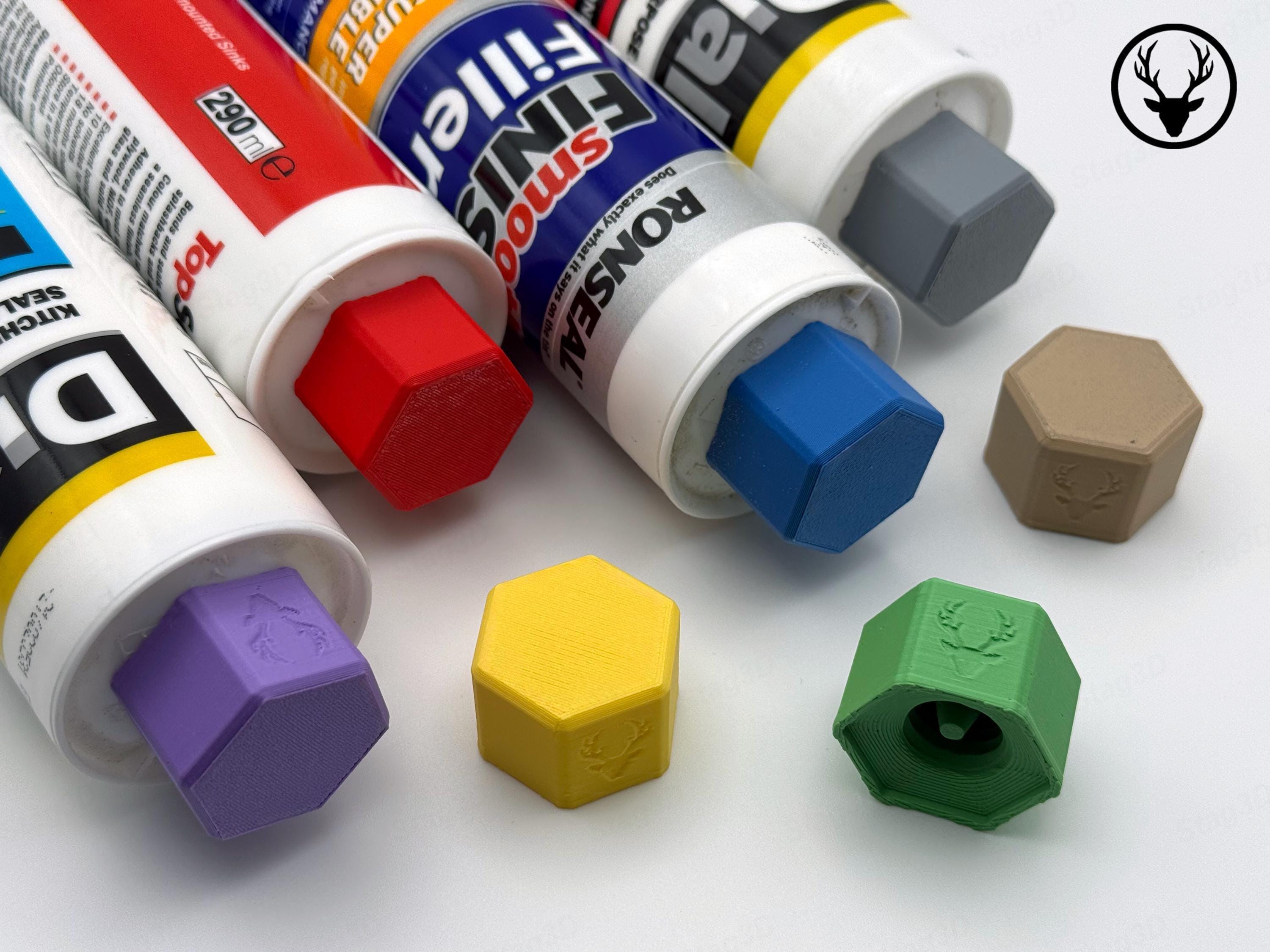 Sealant tube caps pack of 5: reusable caulk savers for diy projects