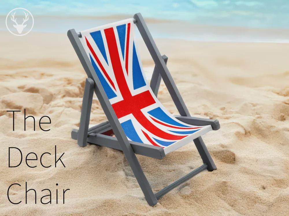 Union jack | deck chair | phone holder | mobile stand for desk | red white blue