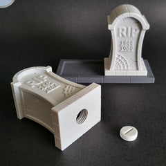 Halloween salt pepper shaker tombstone set spooky tableware uk made