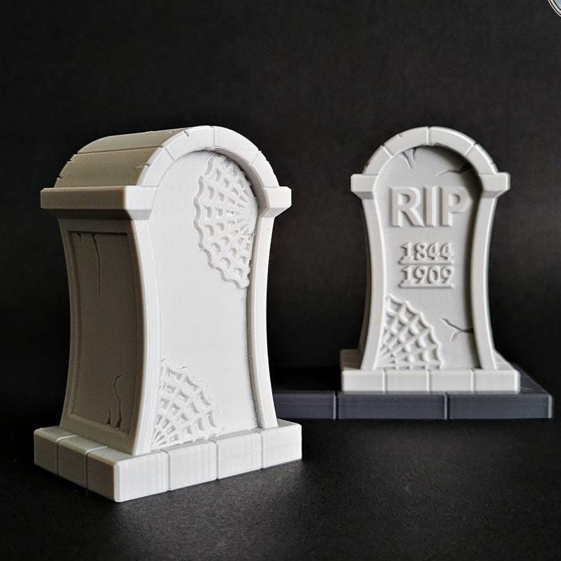 Halloween salt pepper shaker tombstone set spooky tableware uk made