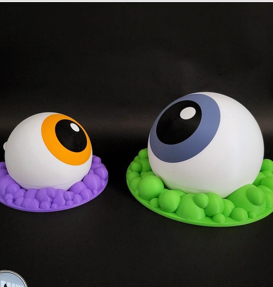 3d printed halloween eyeball candy dish set: spooky party decor