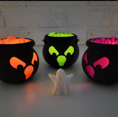 Halloween cauldron tealight | spooky decor | uk made