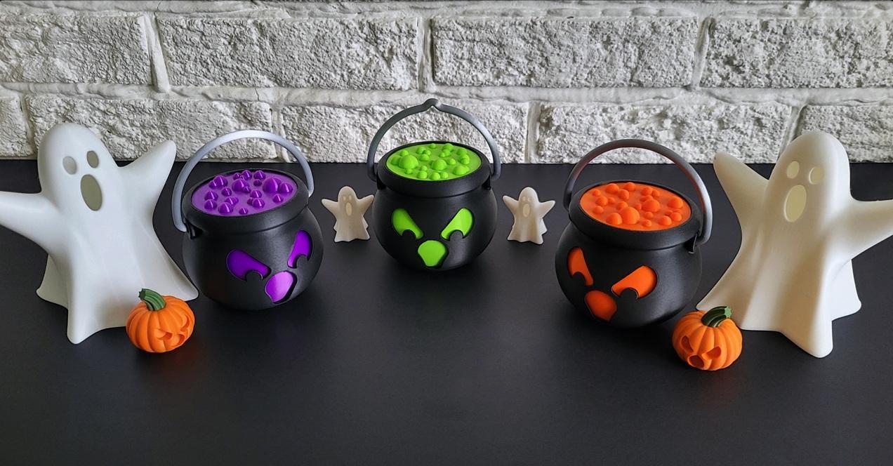 Halloween cauldron tealight | spooky decor | uk made
