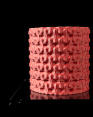 Textured 3d printed planter: modern indoor plant pot with drip tray