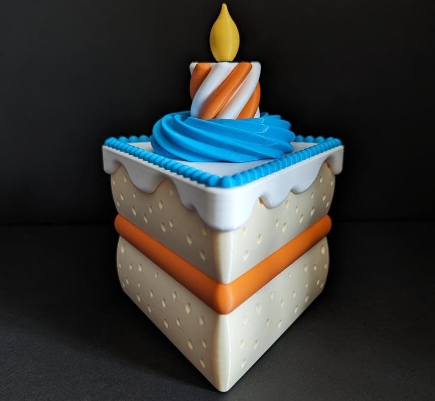 Cake themed | birthday gift box | 3d printed | trinket keepsake | Unique present