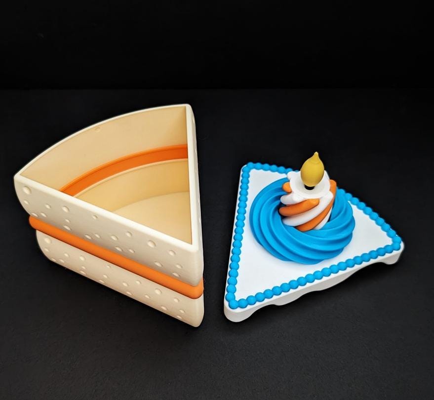 Cake themed | birthday gift box | 3d printed | trinket keepsake | Unique present