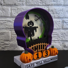 Scarecrow halloween countdown | spooky decor | uk made