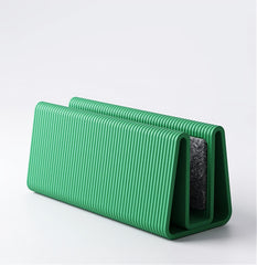 Vertical laptop stand | minimalist ribbed design desk organisation | space-saving holder | stylish accessory