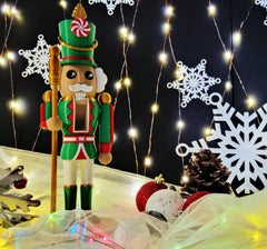 Large christmas nutcracker figure | traditional festive soldier | movable mouth | xmas decoration
