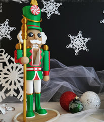 Large christmas nutcracker figure | traditional festive soldier | movable mouth | xmas decoration