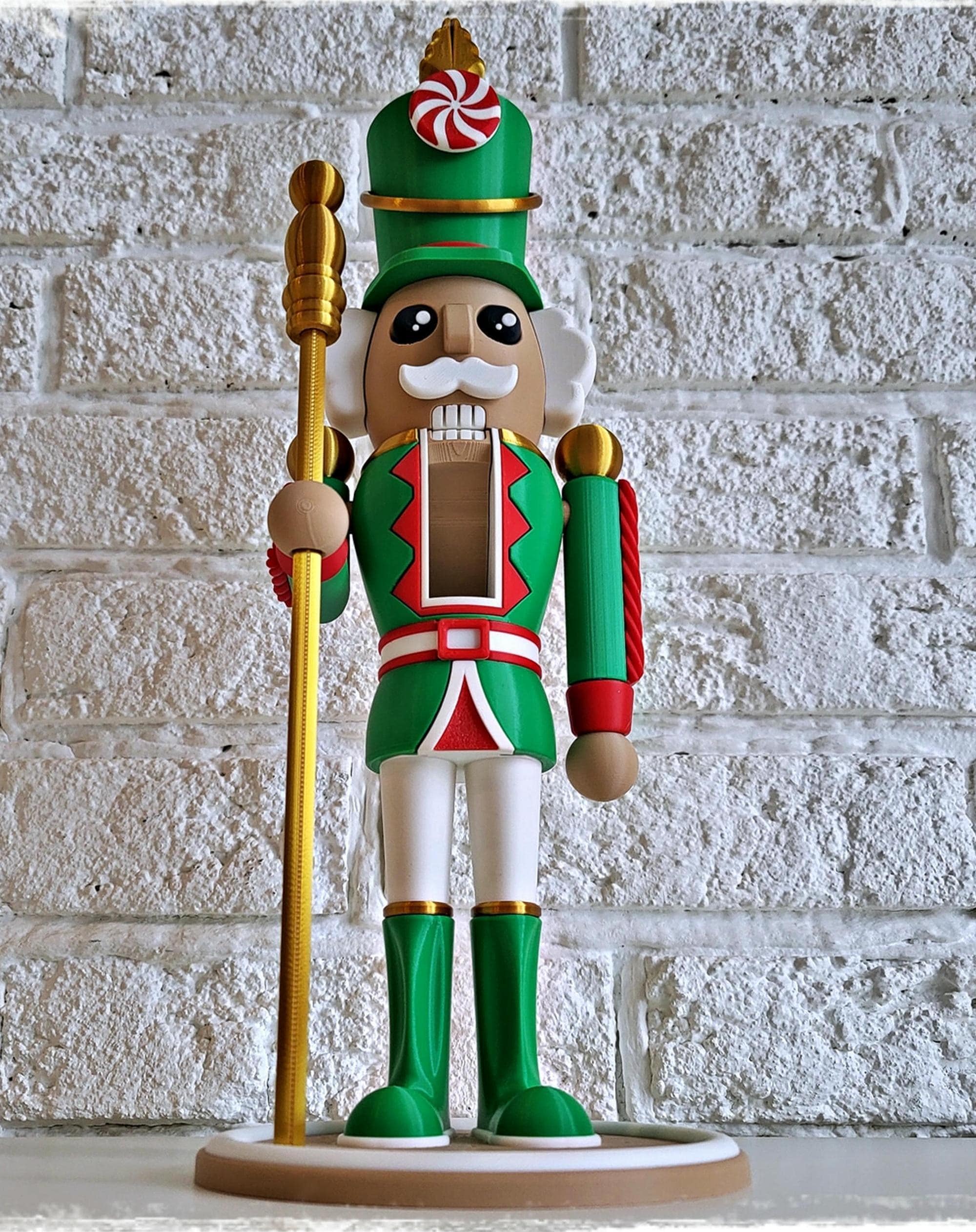 Large christmas nutcracker figure | traditional festive soldier | movable mouth | xmas decoration