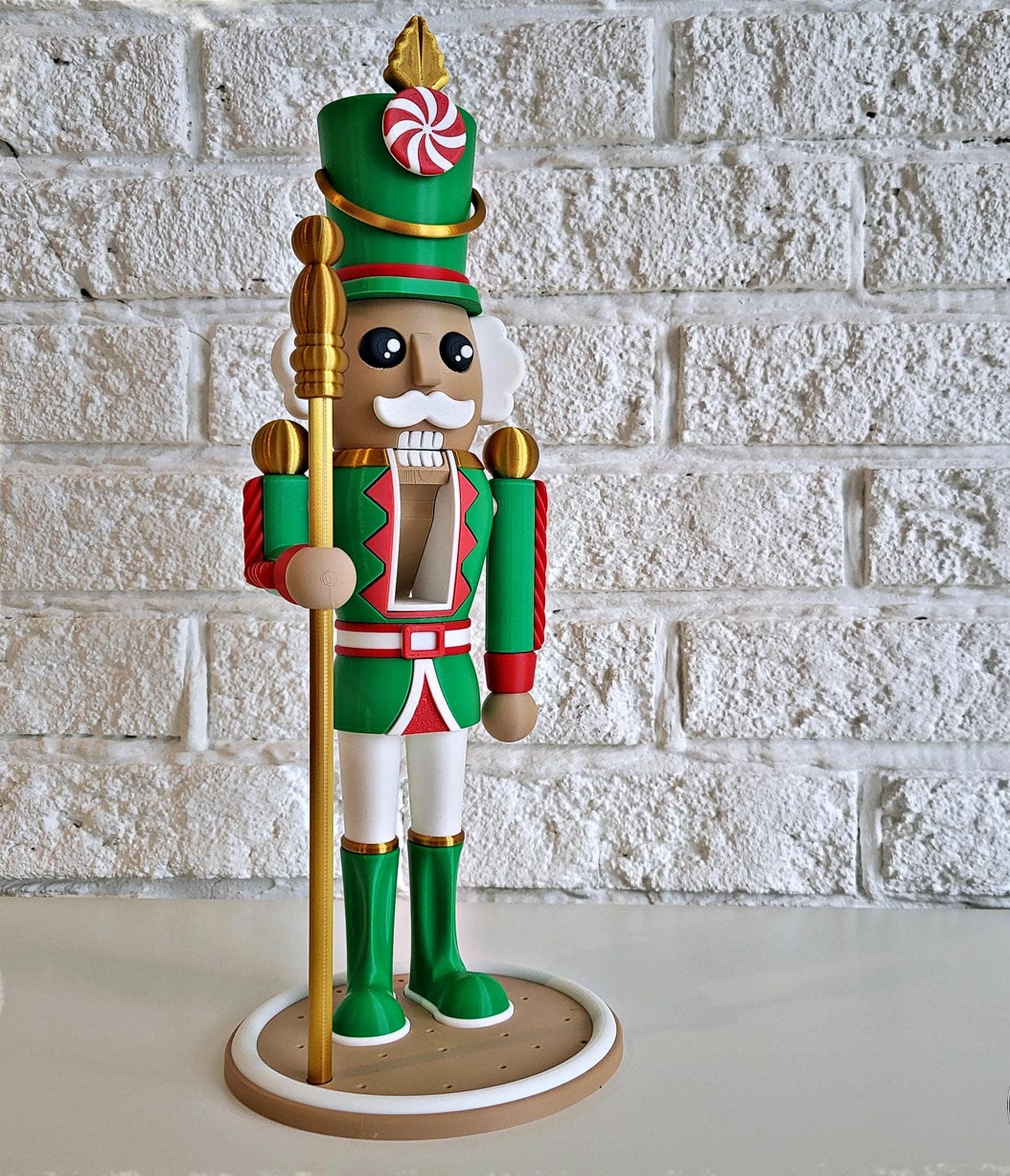 Large christmas nutcracker figure | traditional festive soldier | movable mouth | xmas decoration