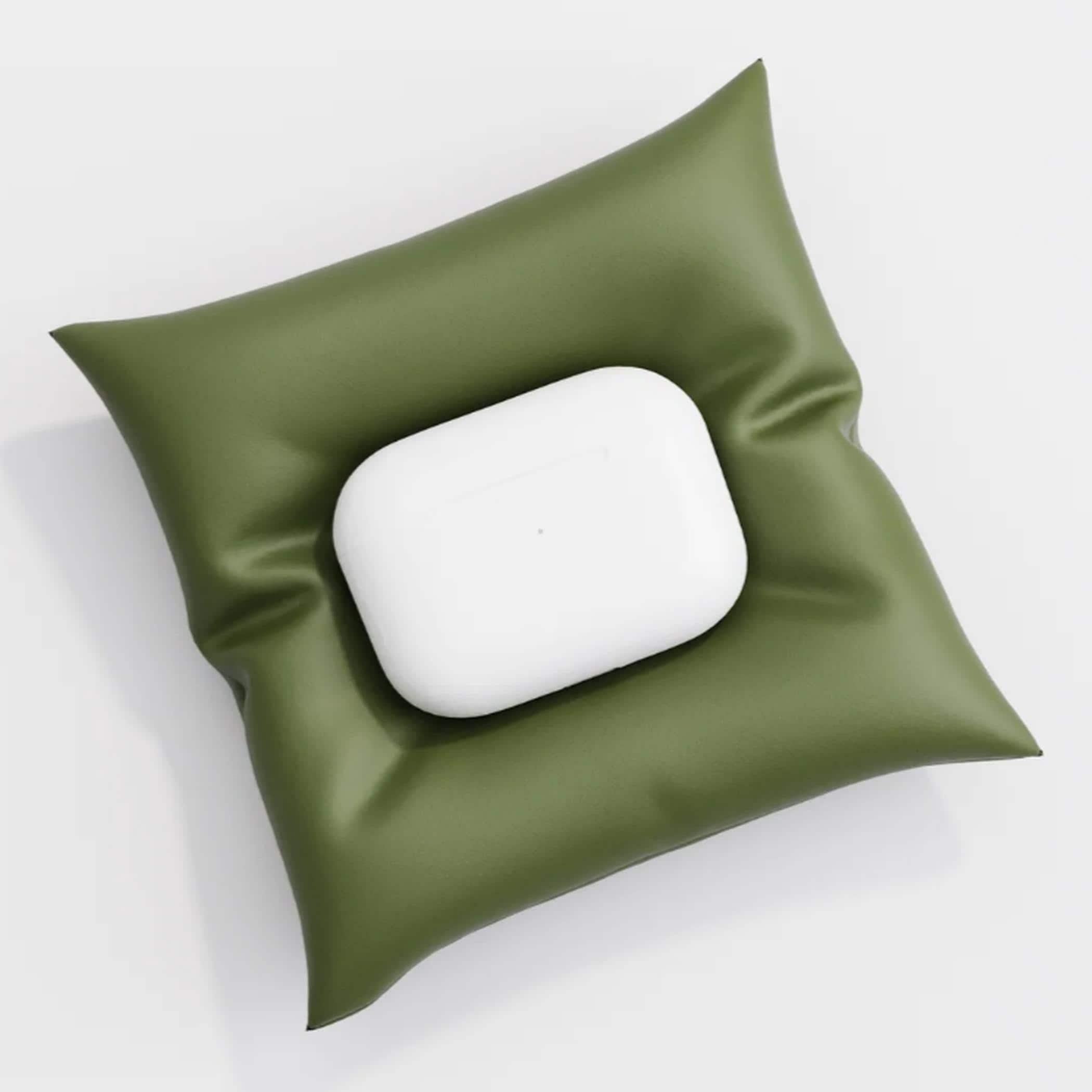 Cushion desk tidy | designed for airpod pro case | minimalist pillow earbud holder
