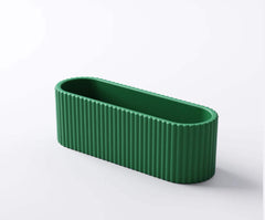 Ribbed business card holder |  modern fluted design | desk stand office reception | 1, 2, 3 compartments