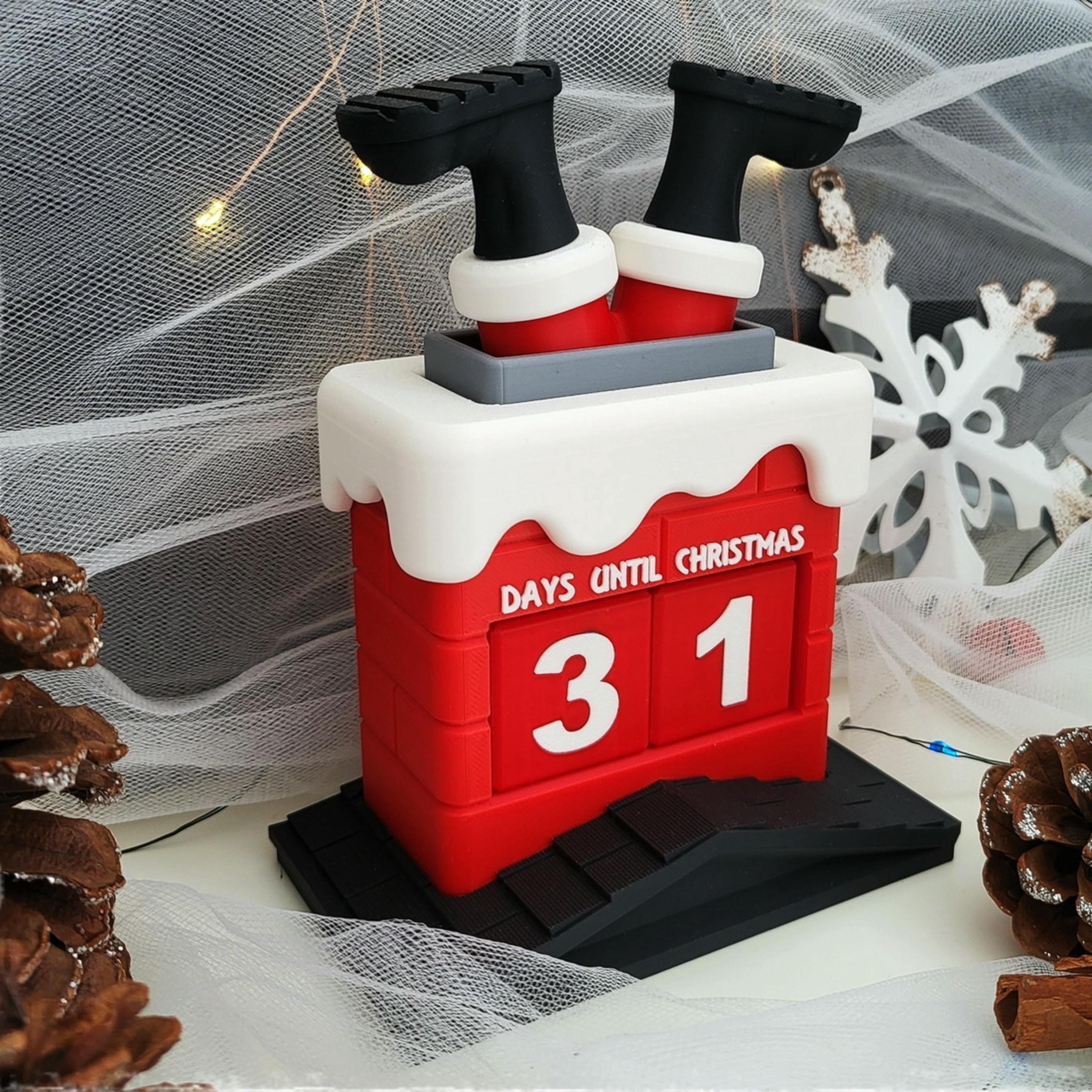 Red Santa Chimney Christmas Countdown | Festive Family | Advent Calendar | Days to Xmas