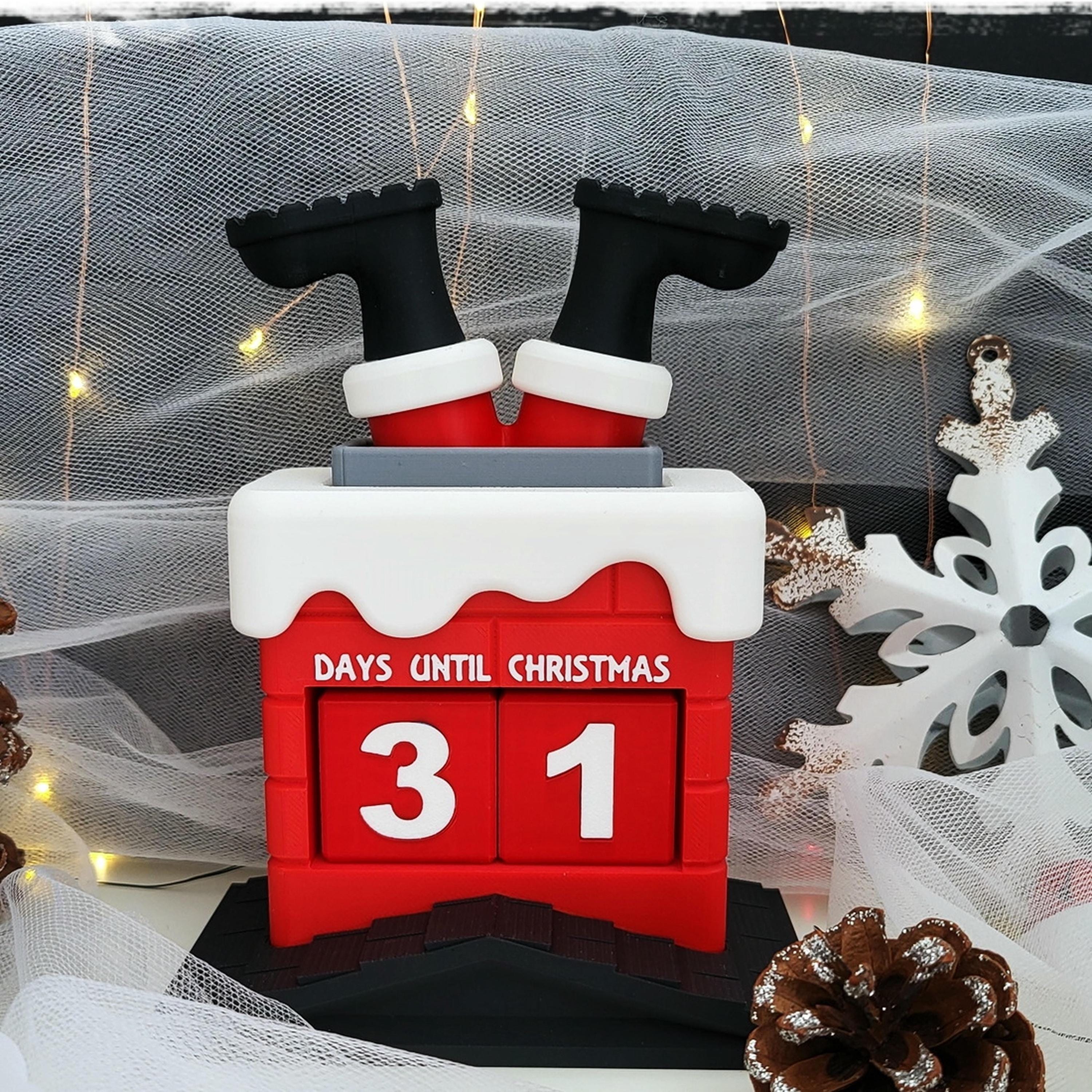 Red Santa Chimney Christmas Countdown | Festive Family | Advent Calendar | Days to Xmas